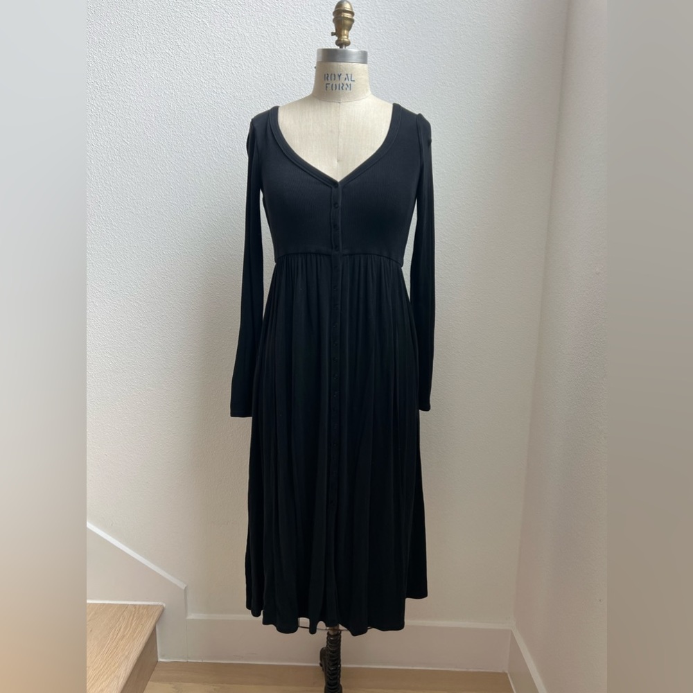 The Softest Rib Nursing Dress - Longsleeve - Hatch - Size 0